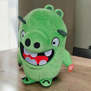 Rovio Angry Birds The Movie Green Pig 9.5” 6 Phrases Talking Plush Works